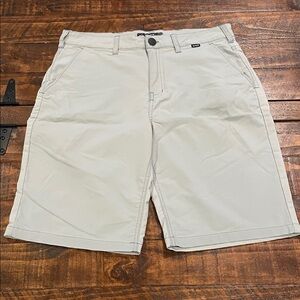 Hurley Light Gray Flat Front Shorts
